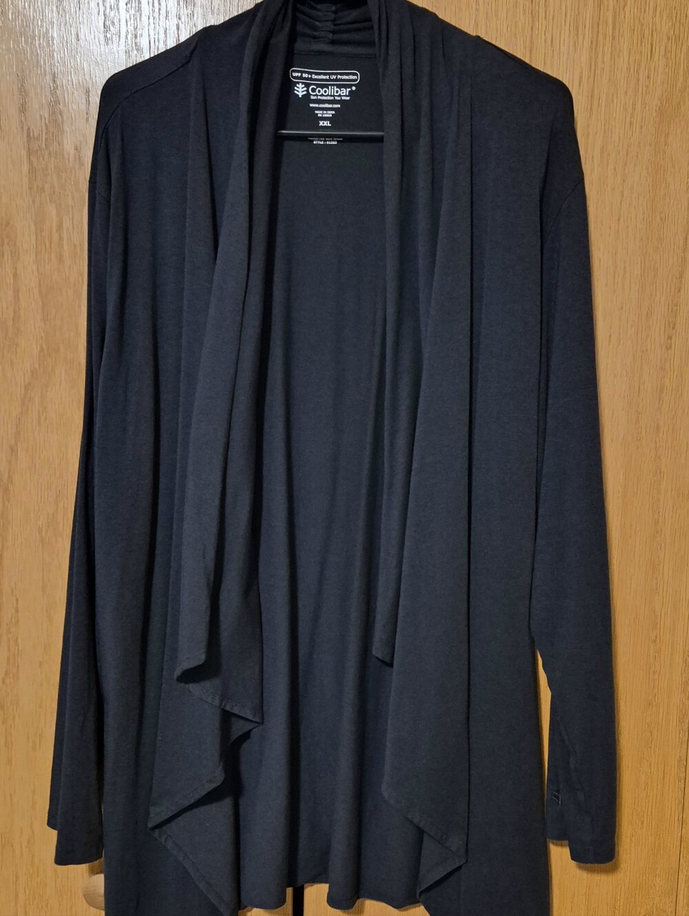 Coolibar Women's Marietas Sun Wrap Cardigan - UPF 50+ Black XXL